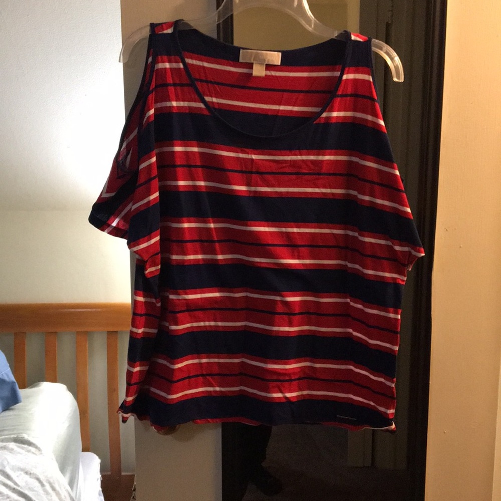 Michael Kors Peek-a-Boo Shoulder Top